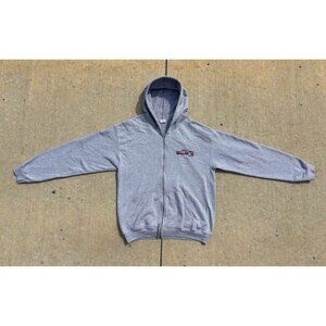 Vintage Grey Blank Heavyweight Zip Up Hoodie Sweater